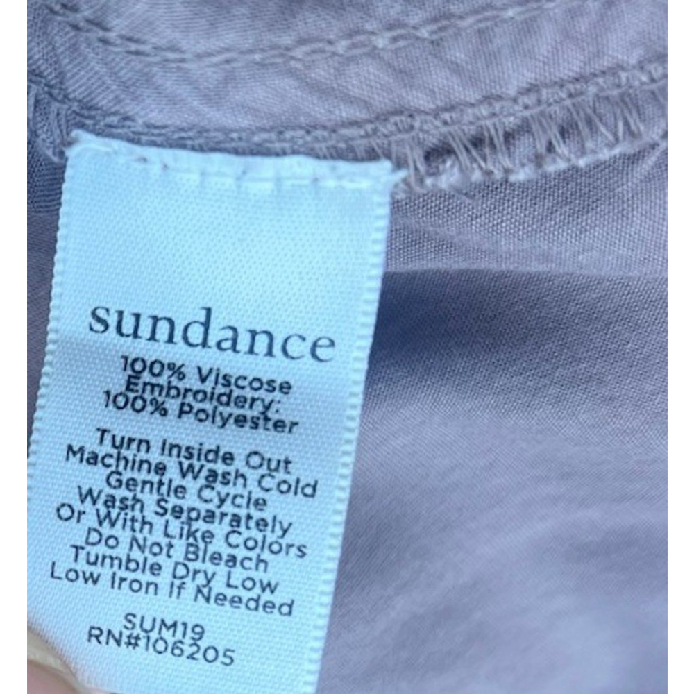 Sundance Tone It Up Embroidered Pull On Pants Taupe Medium Boho Resort Coastal - Picture 11 of 11